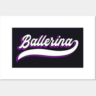 Ballerina vintage typeface Posters and Art